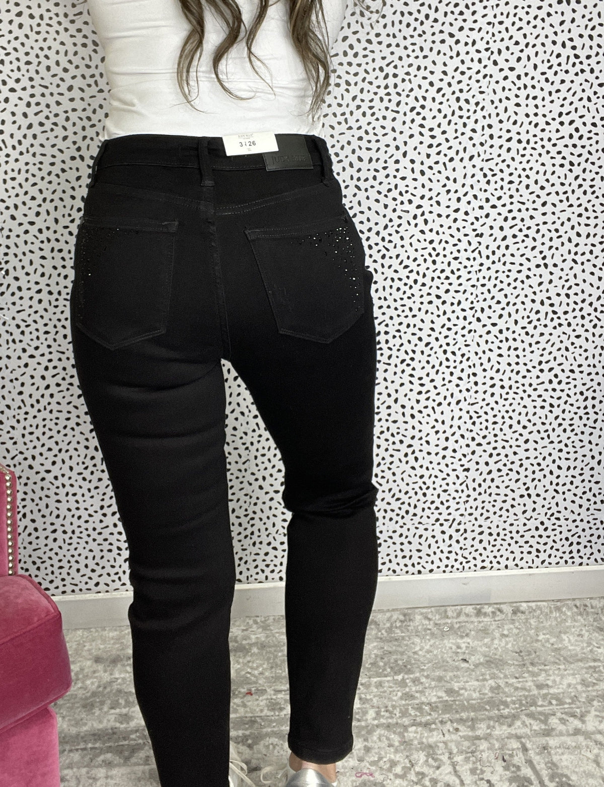 Judy Blue Gimme Bling Slim Fit Black Jeans 809 *Final Sale*