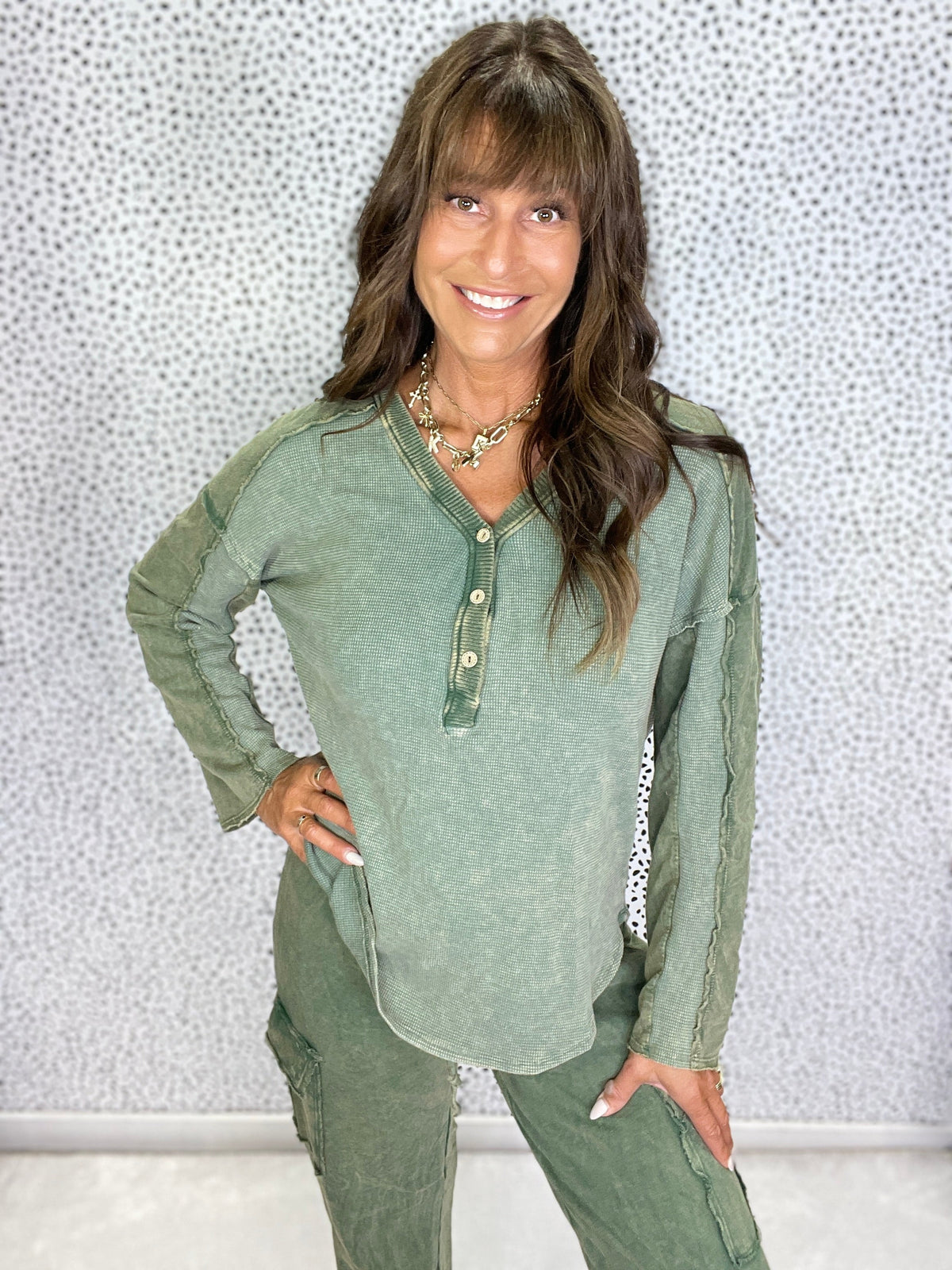 Like You Now Mineral Washed V-Neck Top In 5 Colors *Final Sale*