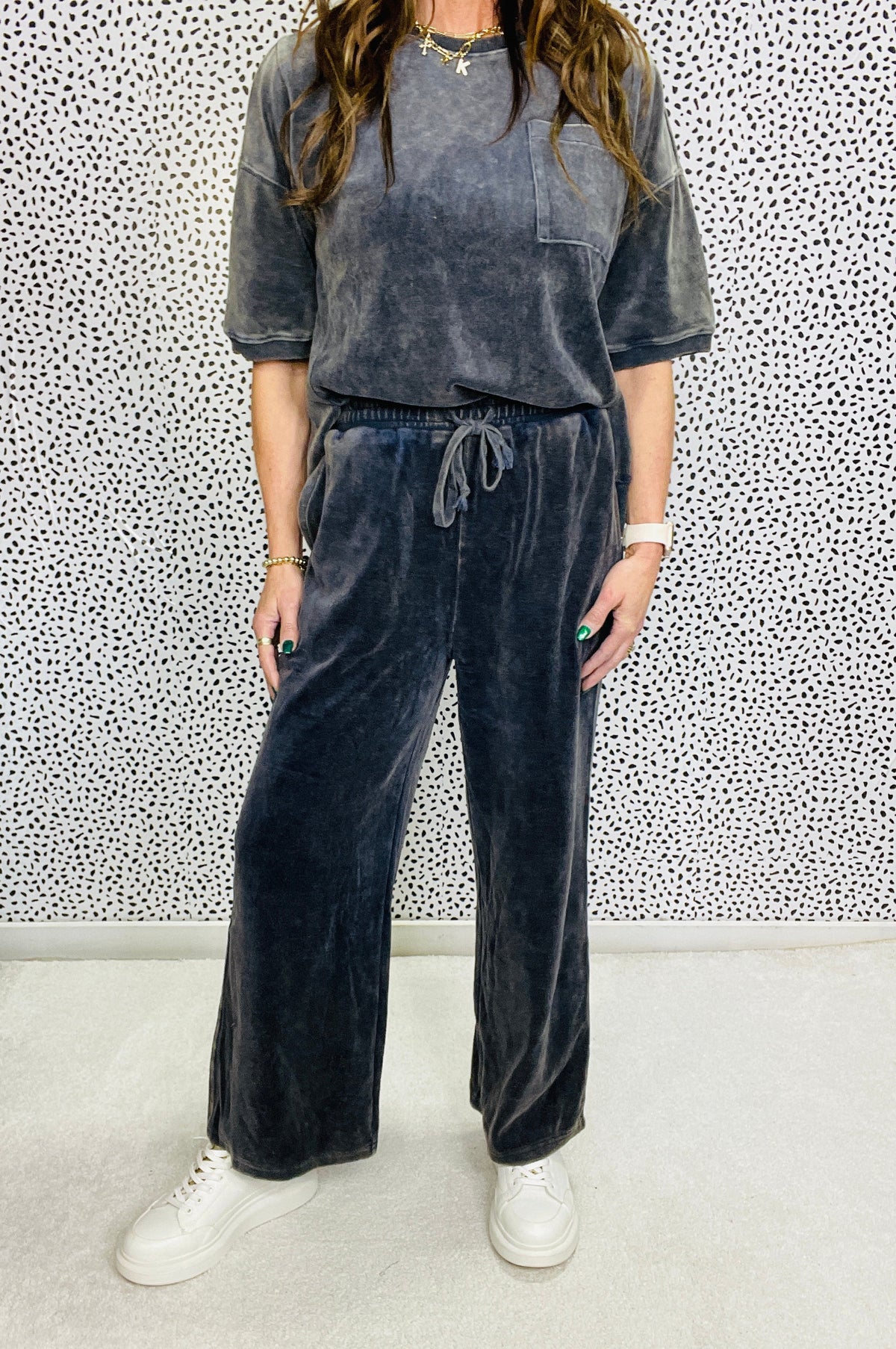 Velvet Days Mineral Washed Velvet Pants In 2 Colors *Final Sale*