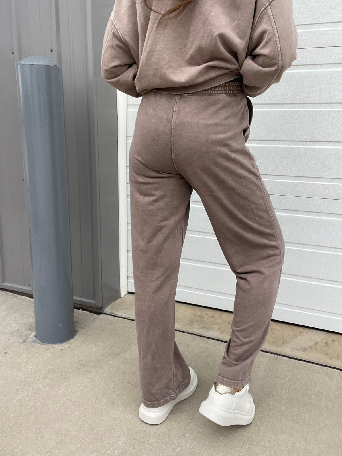 A Million Reasons Why Comfy Knit Full Length Straight Leg Pants In 6 Colors: Olive, Black, Mocha, Blue, Rose, Wine *Final Sale*