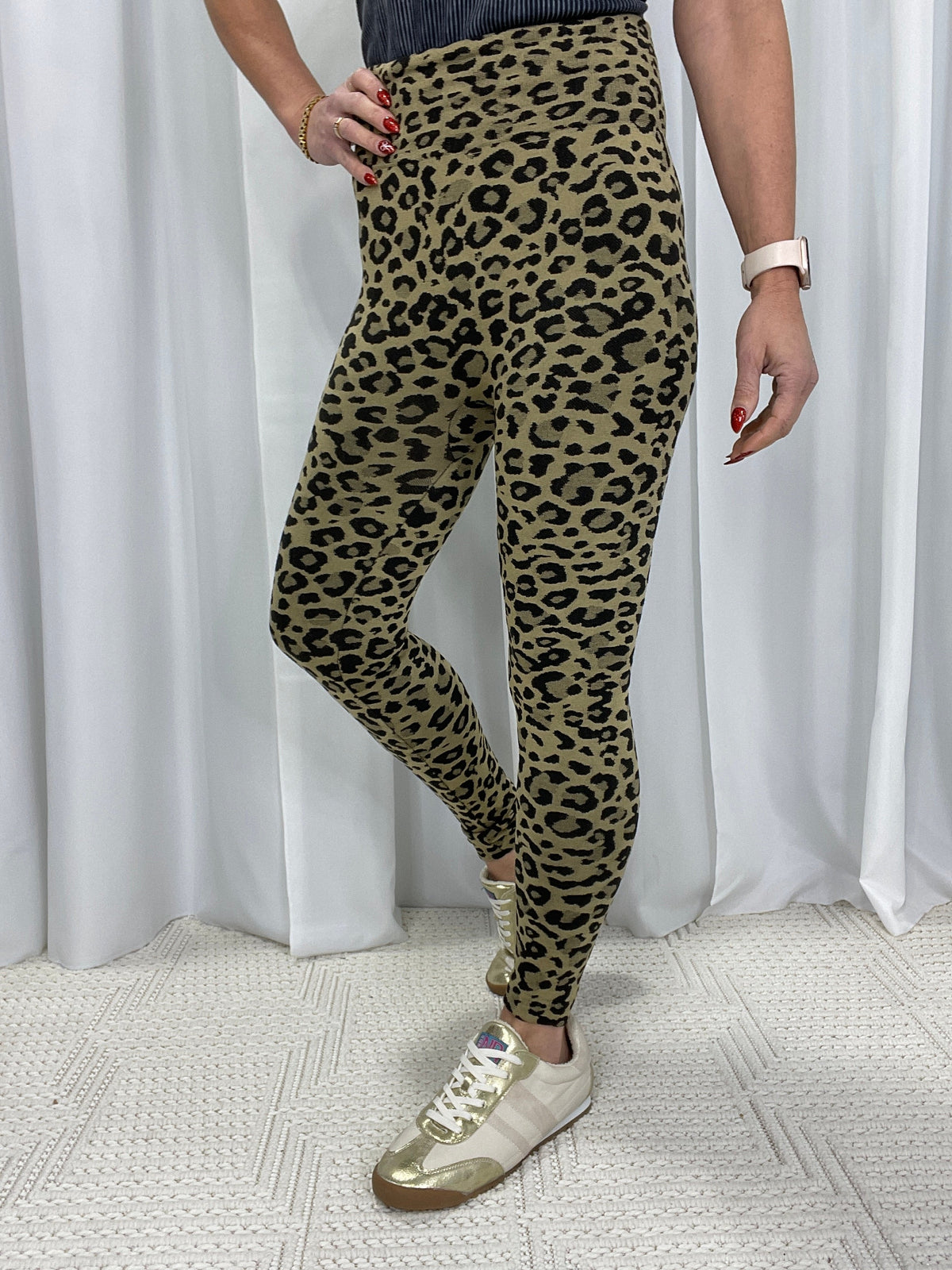 Staying In Comfort Patterned Fleece Lined Leggings In 2 Colors *Final Sale*