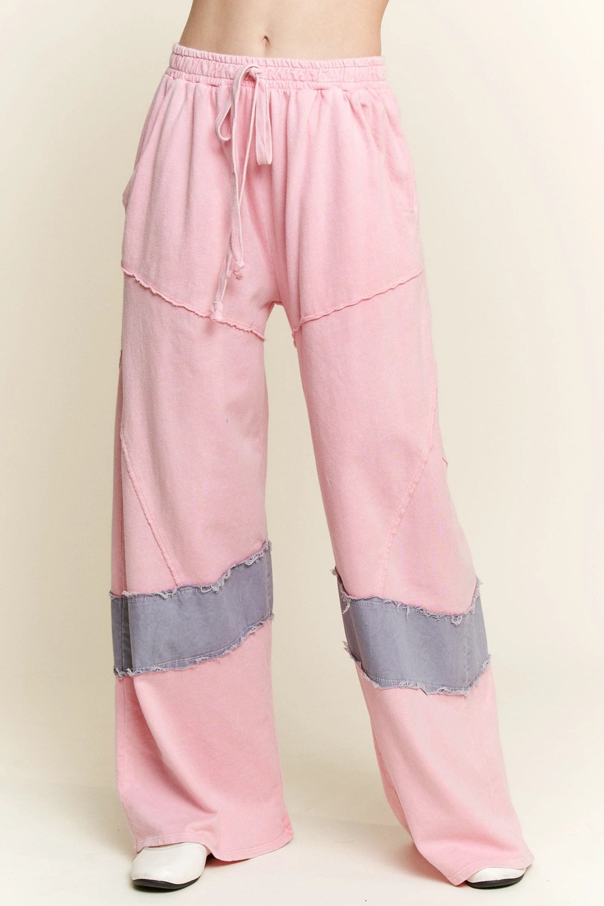 Cloud Kissed Wide Leg Patchwork Pants In 3 Colors *Final Sale*