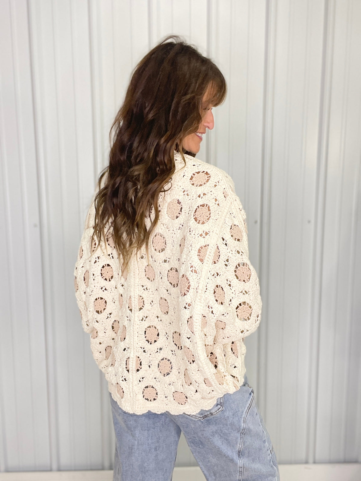 POL Cotton Bloom Crochet Cardigan In 3 Colors