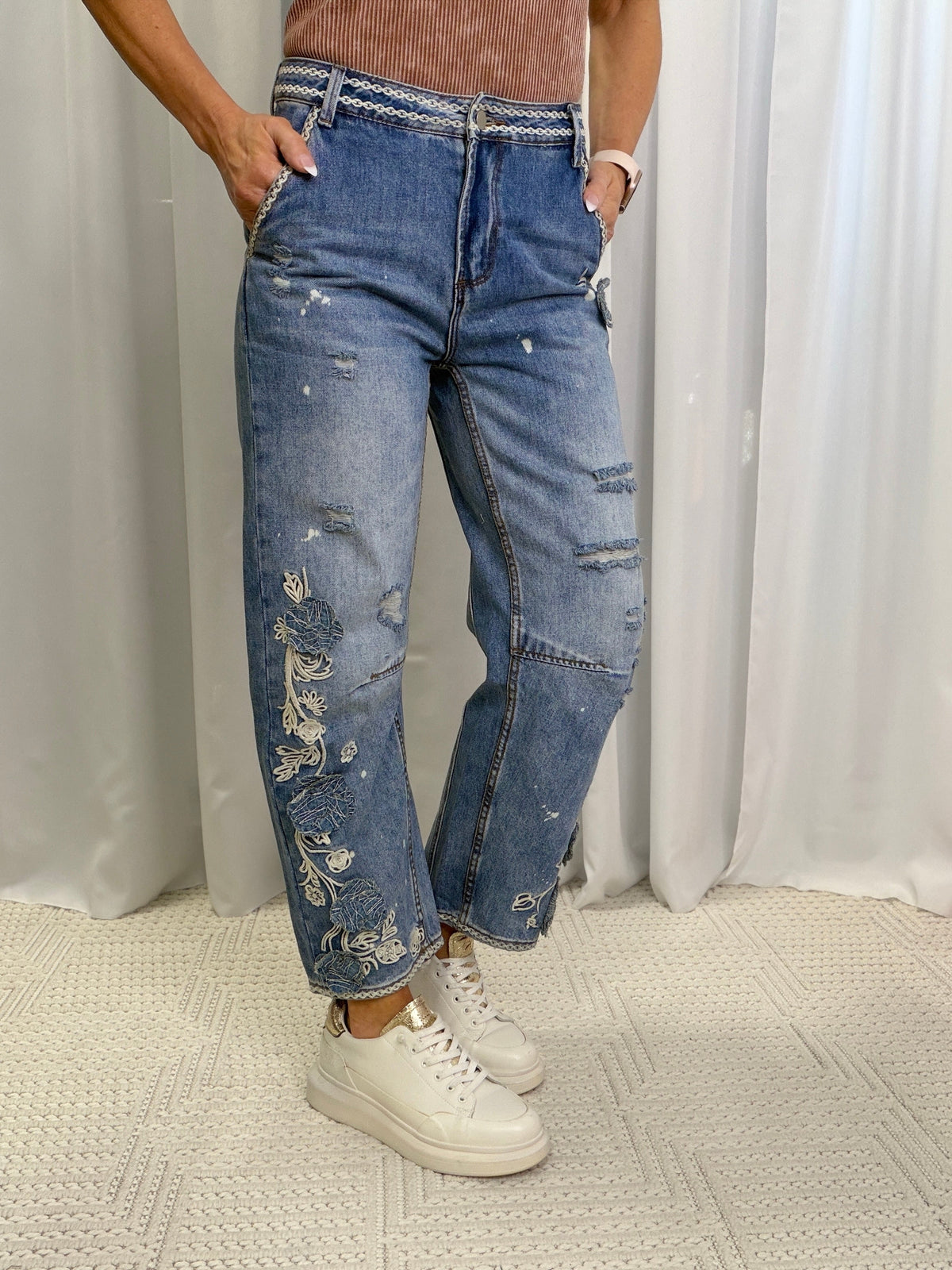 Oli & Hali Denim Daydream Wide Leg Jeans In Denim