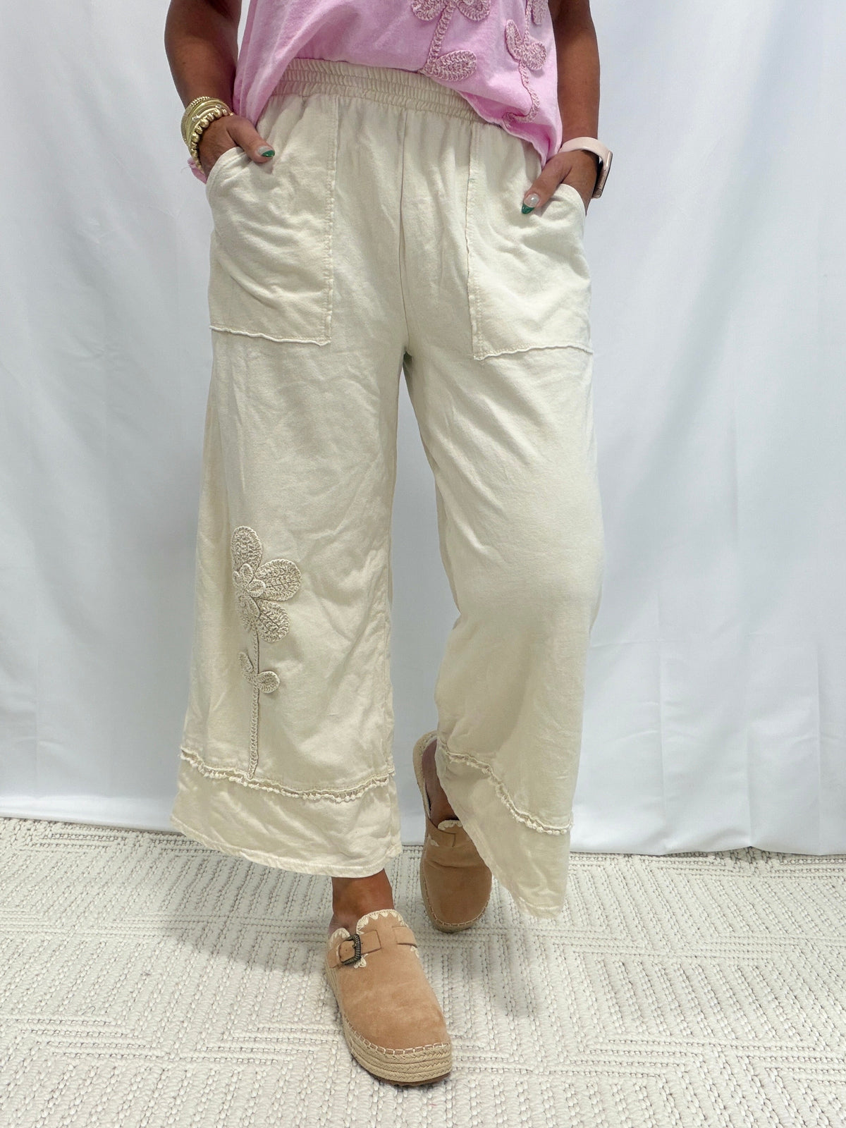 Petal Pop Mineral Washed Pants in 3 Colors