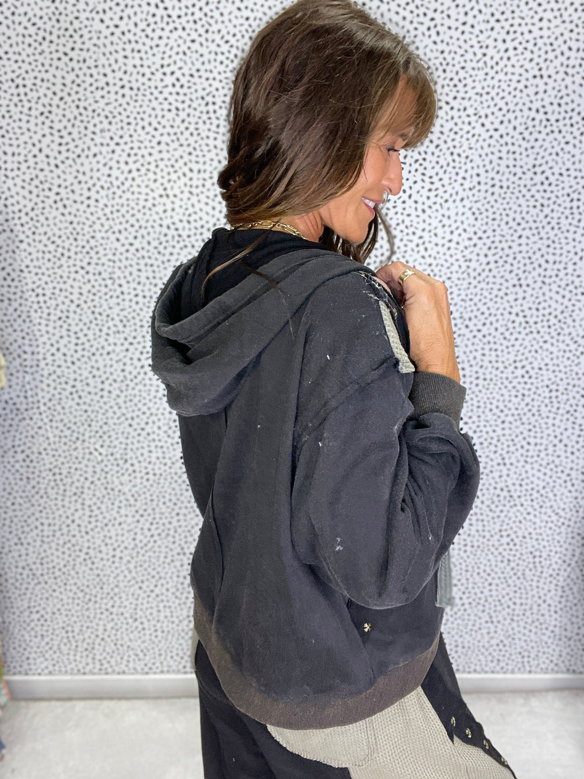 POL Hot Take Zip Up Hoodie In Black *Final Sale*