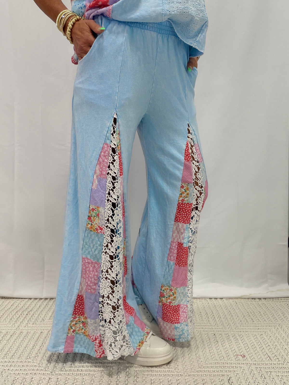 Don't Want To Miss Out Patchwork Floral Pants In 2 Colors *Final Sale*