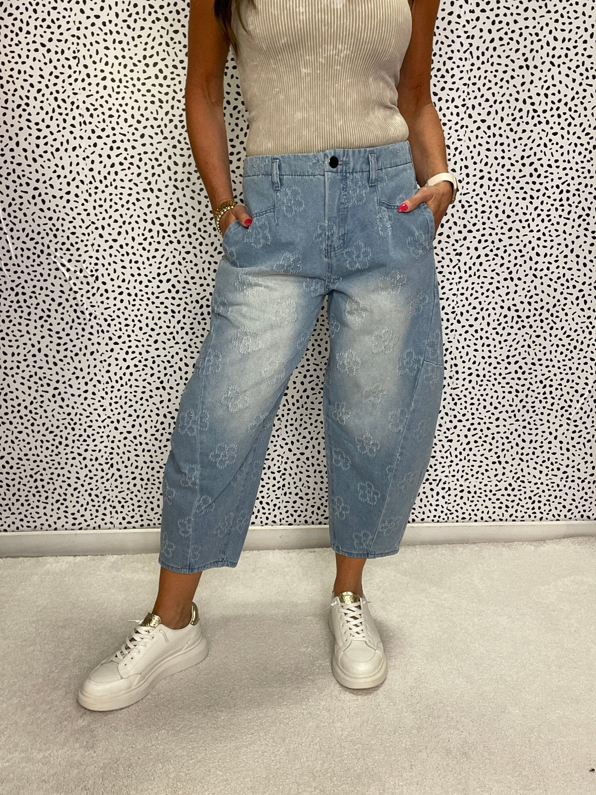 Daisy Drift Washed Twill Barrel Pants In 3 Colors