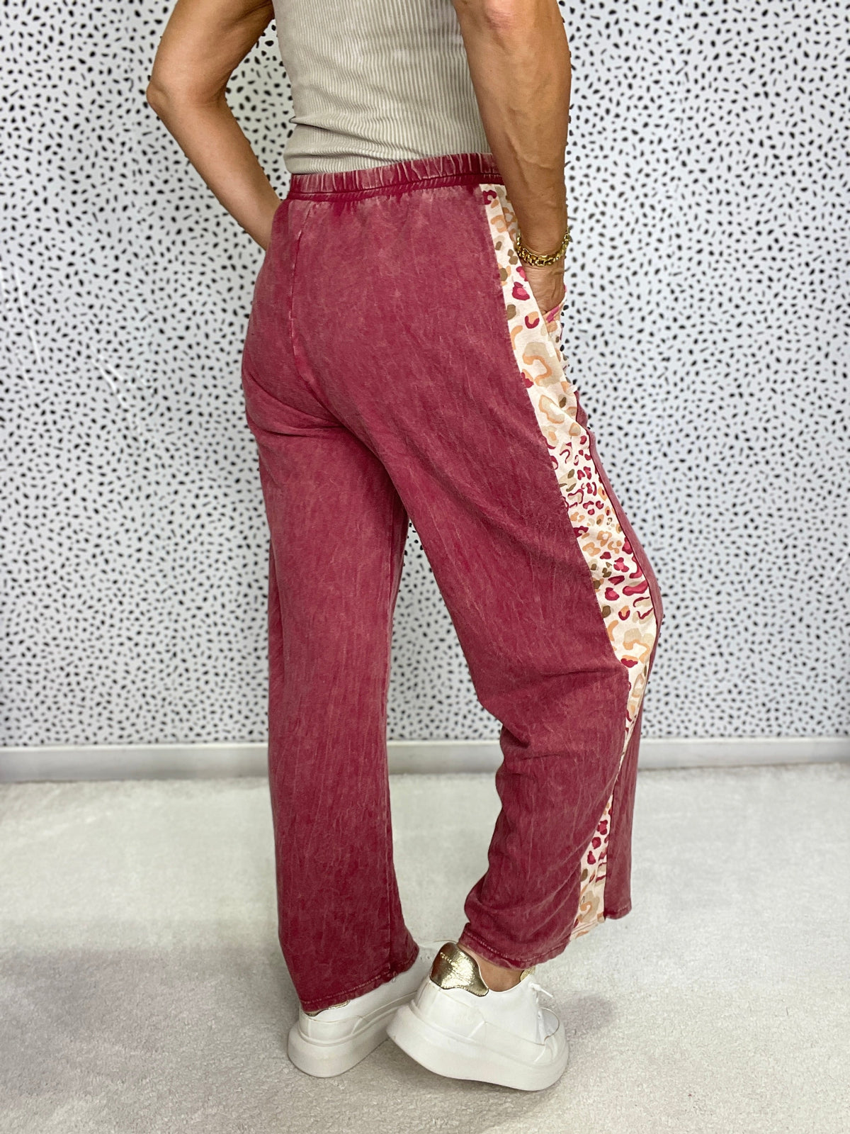 Not Sorry Wide Leg Pants In Burgundy *Final Sale*