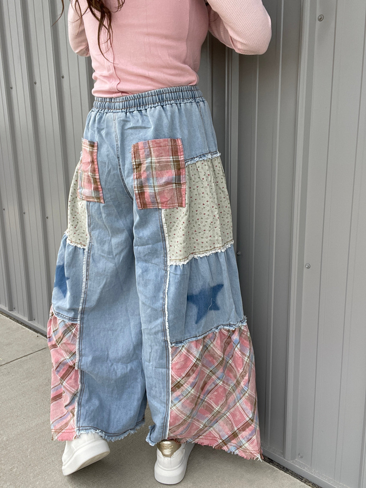 POL Patchwork Stardust Wide Leg Pants In 4 Colors
