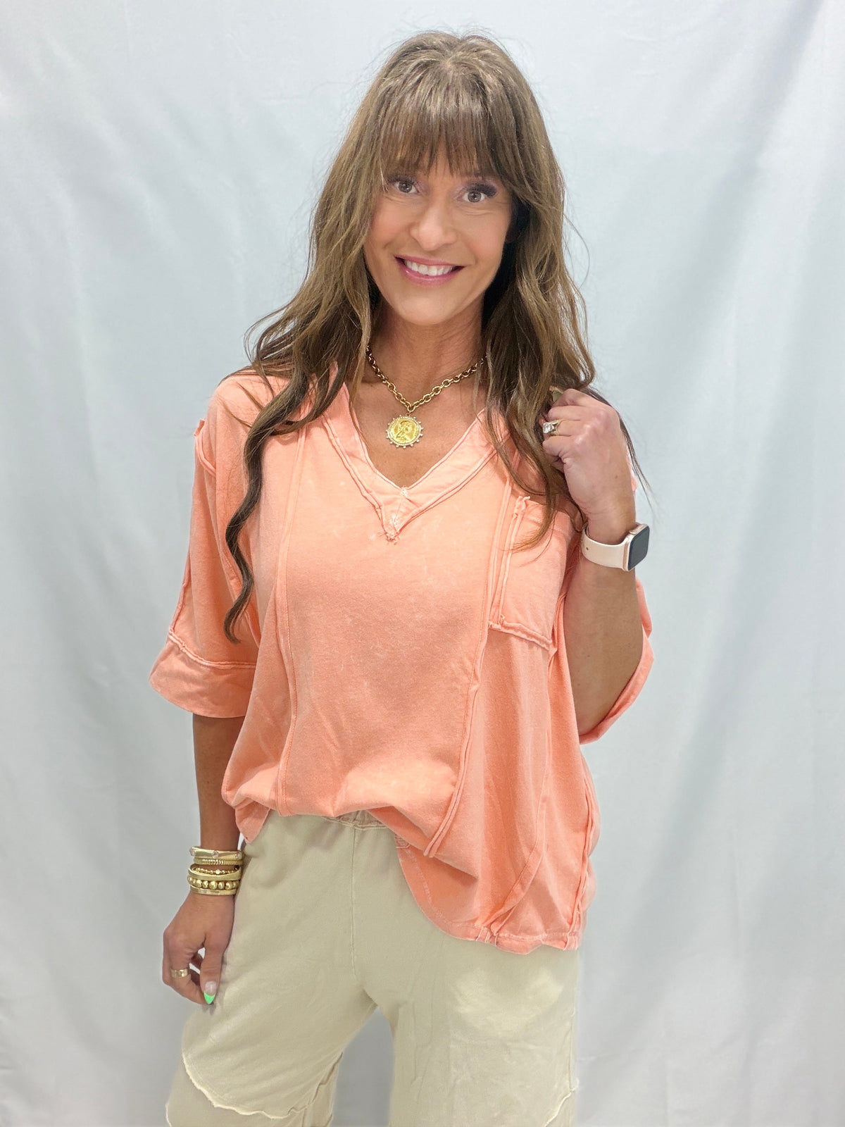 Fireside Cutie V-Neck Top In 7 Colors