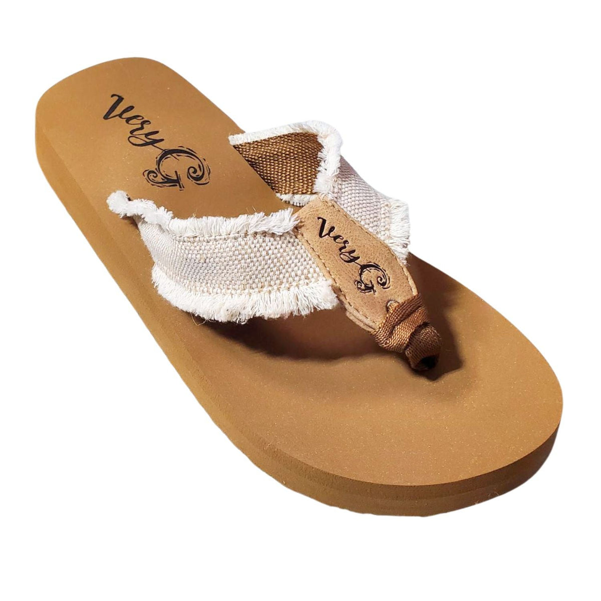 GJazz Natural Twill Flip Flops