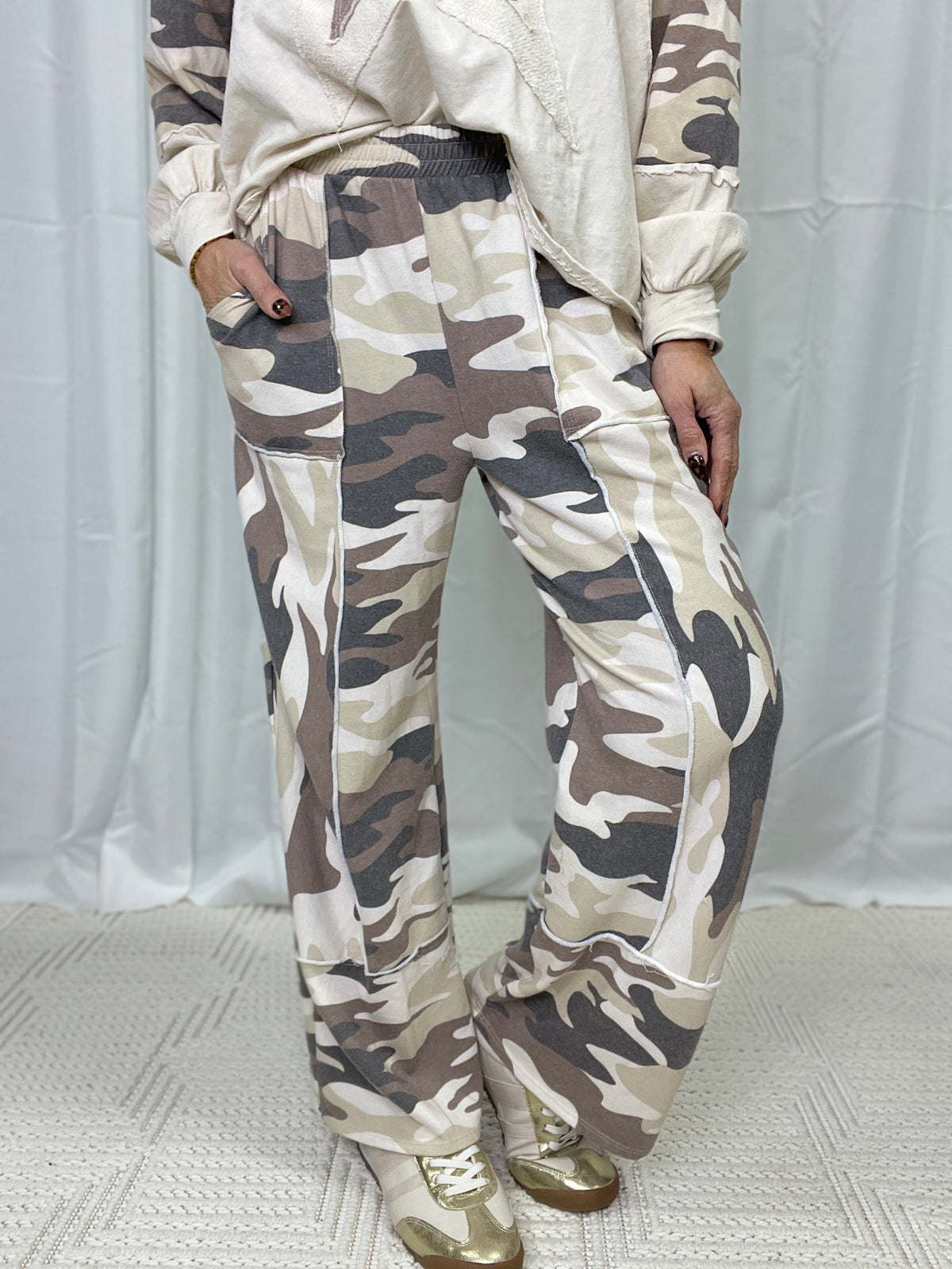 Caught In The Moment Camo Wide Leg Pants *Final Sale*