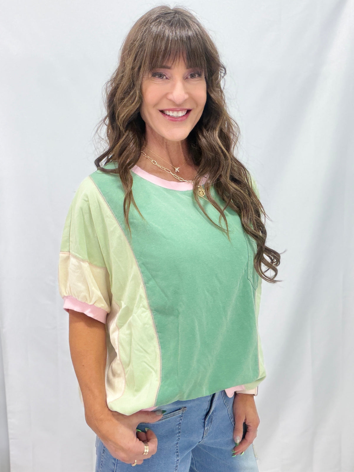Color Stack Top In Sage