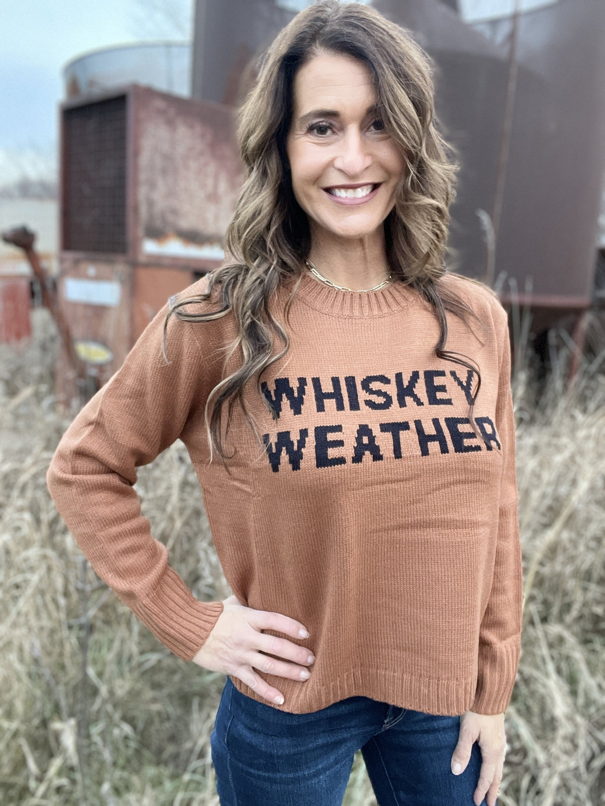 Whiskey Weather Sweater In Camel