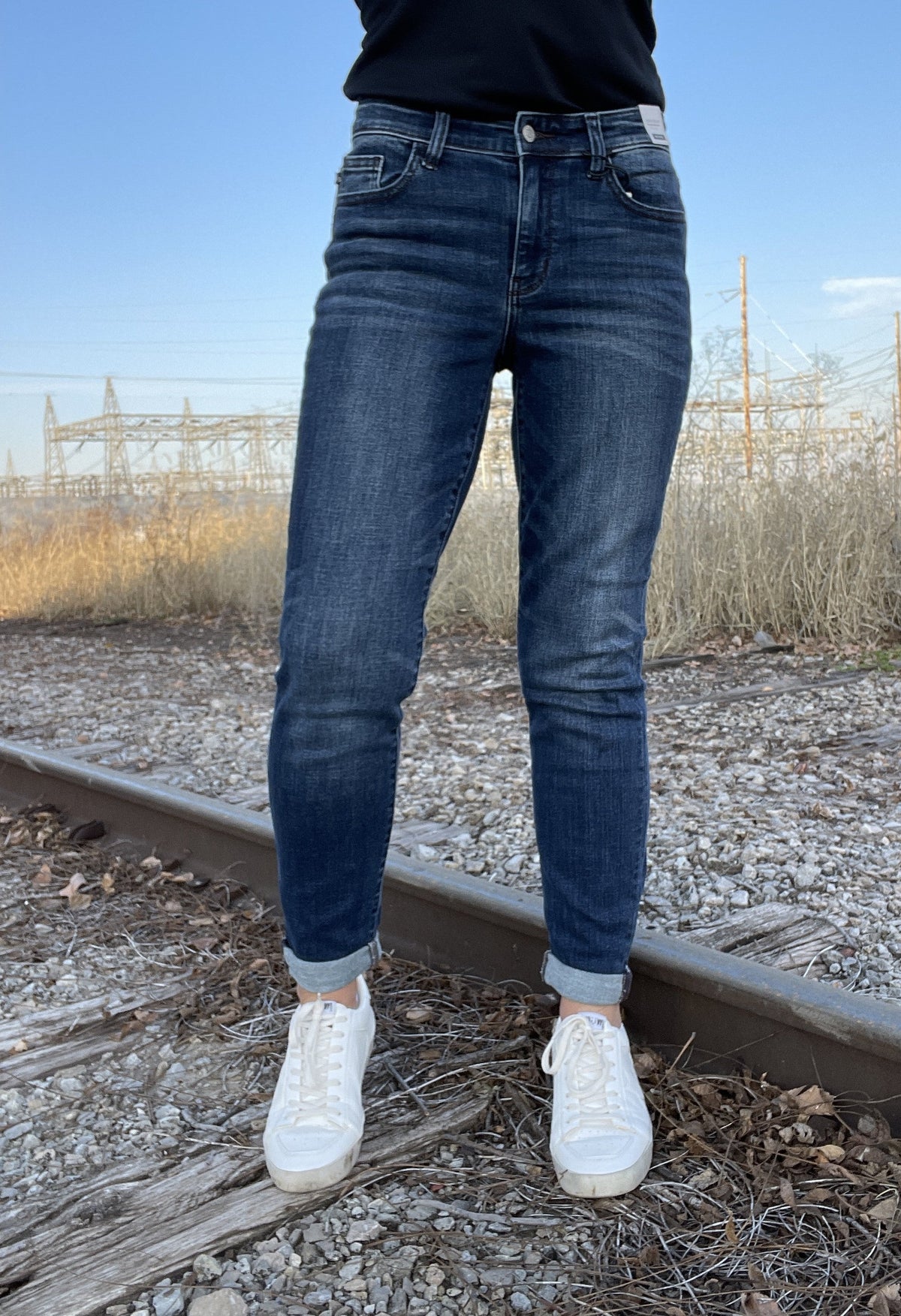 Judy Blue Kathy Easy Fit Mid Rise Non-Distress Jeans 428