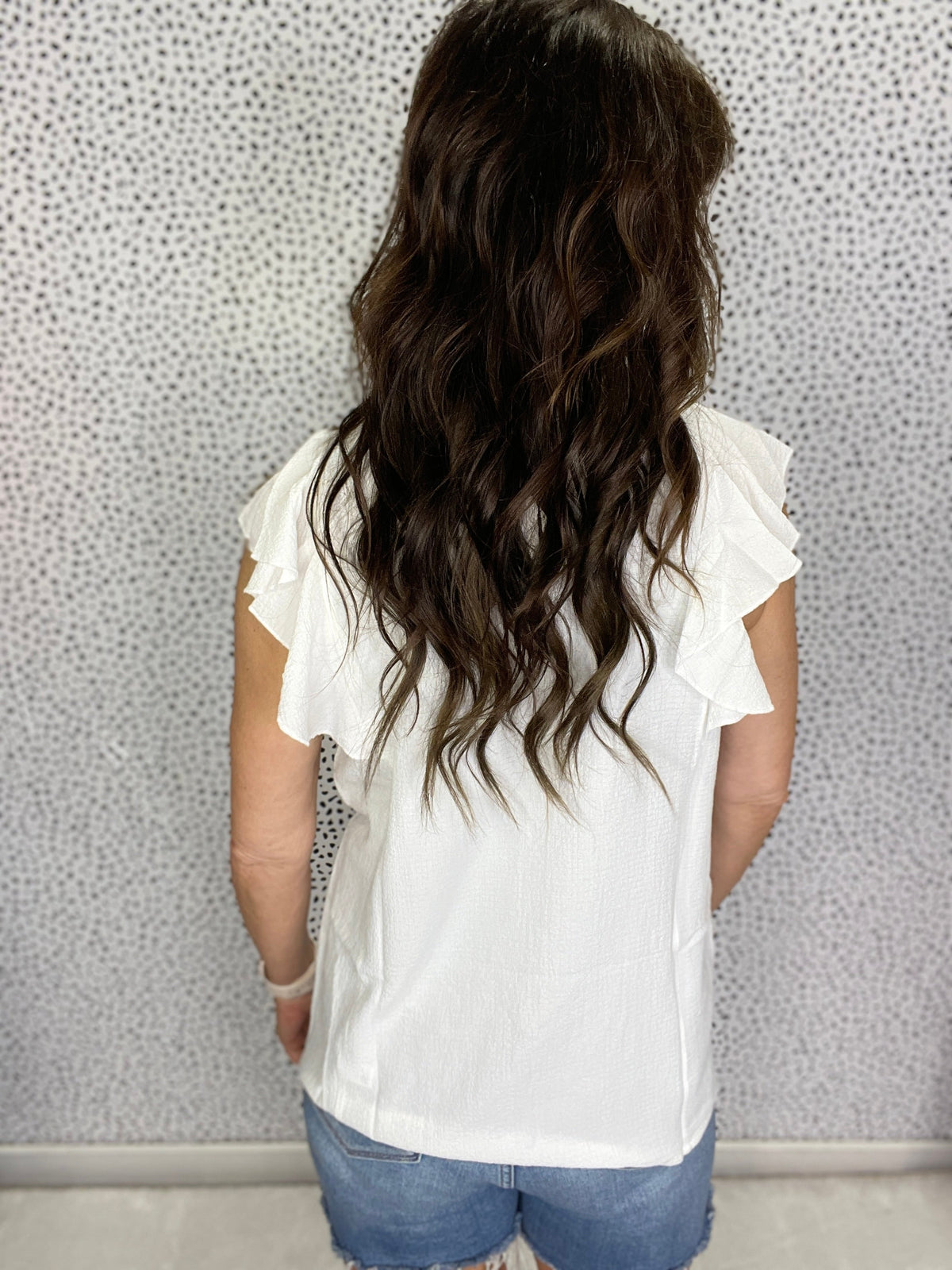 Leave It To Me Ruffle Sleeve Crinkle Top In 3 Colors *Final Sale*