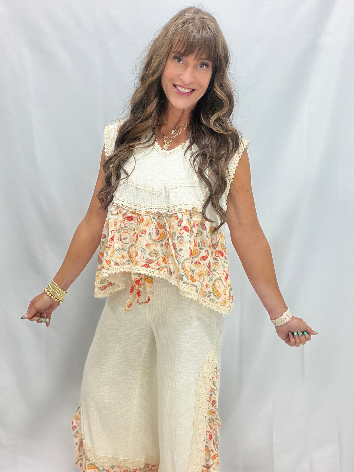 POL Home Sweet Harmony Sleeveless Trim Detail Top In 3 Colors
