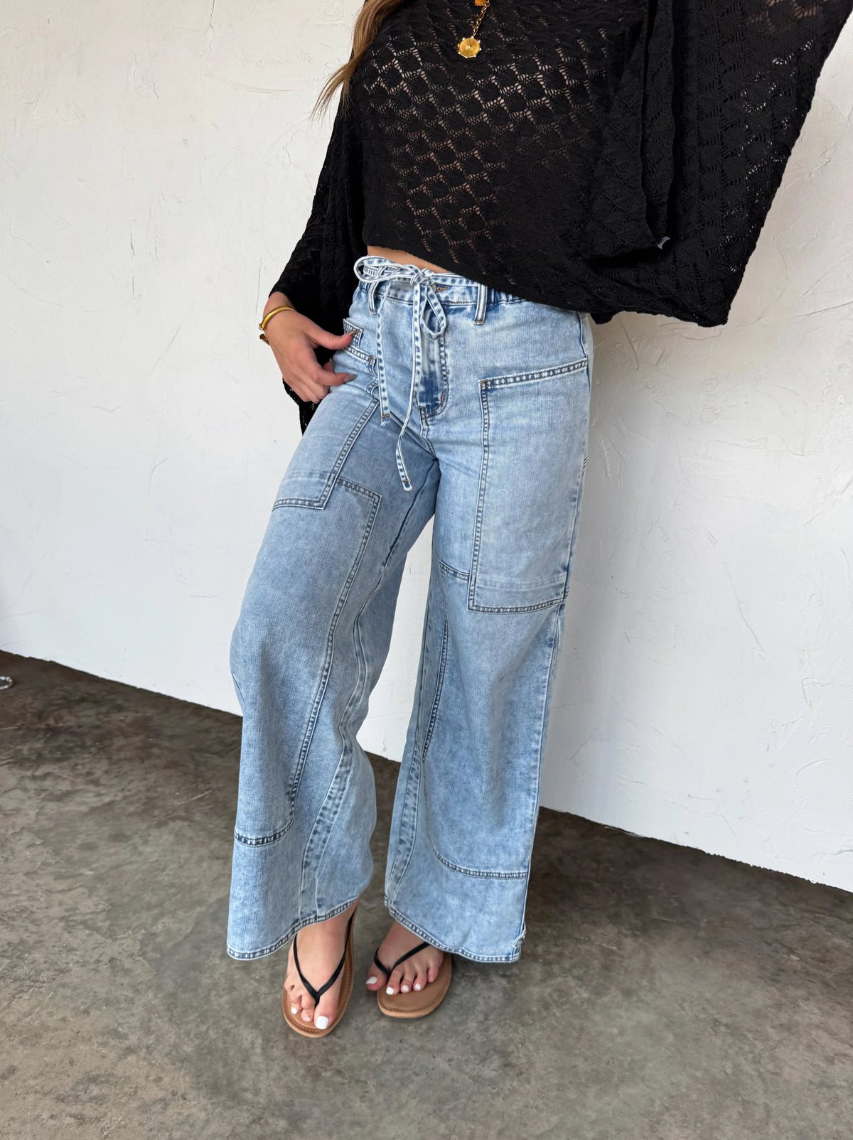 Pre-Order Jovi Tie Waist Jeans