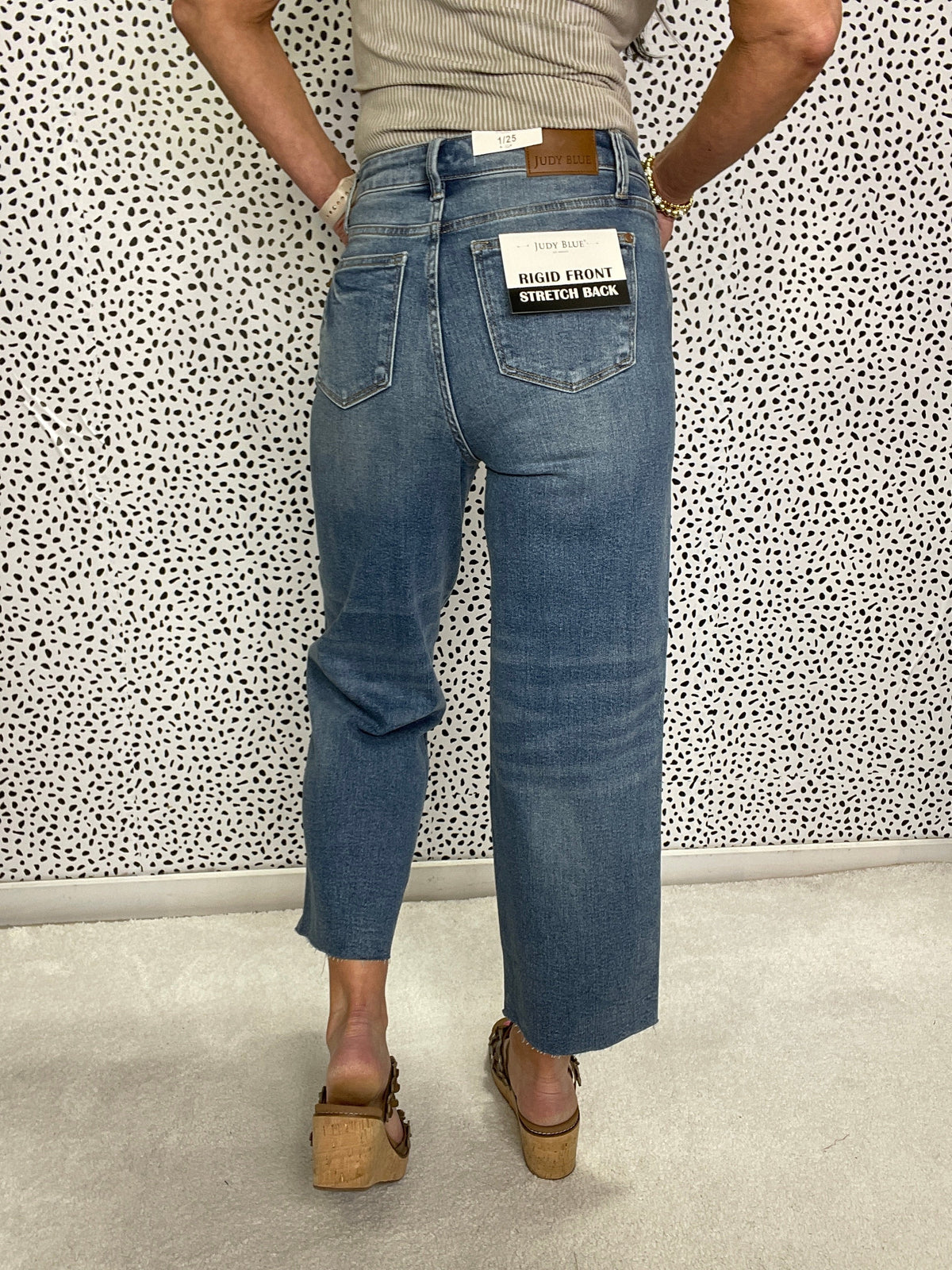 Judy Blue Claudia High Waist Rigid Magic Wide Leg Crop Jeans 963 In Medium