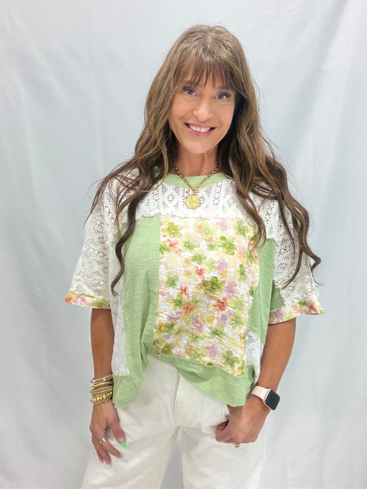 POL Blushing Garden Oversized Top In 3 Colors