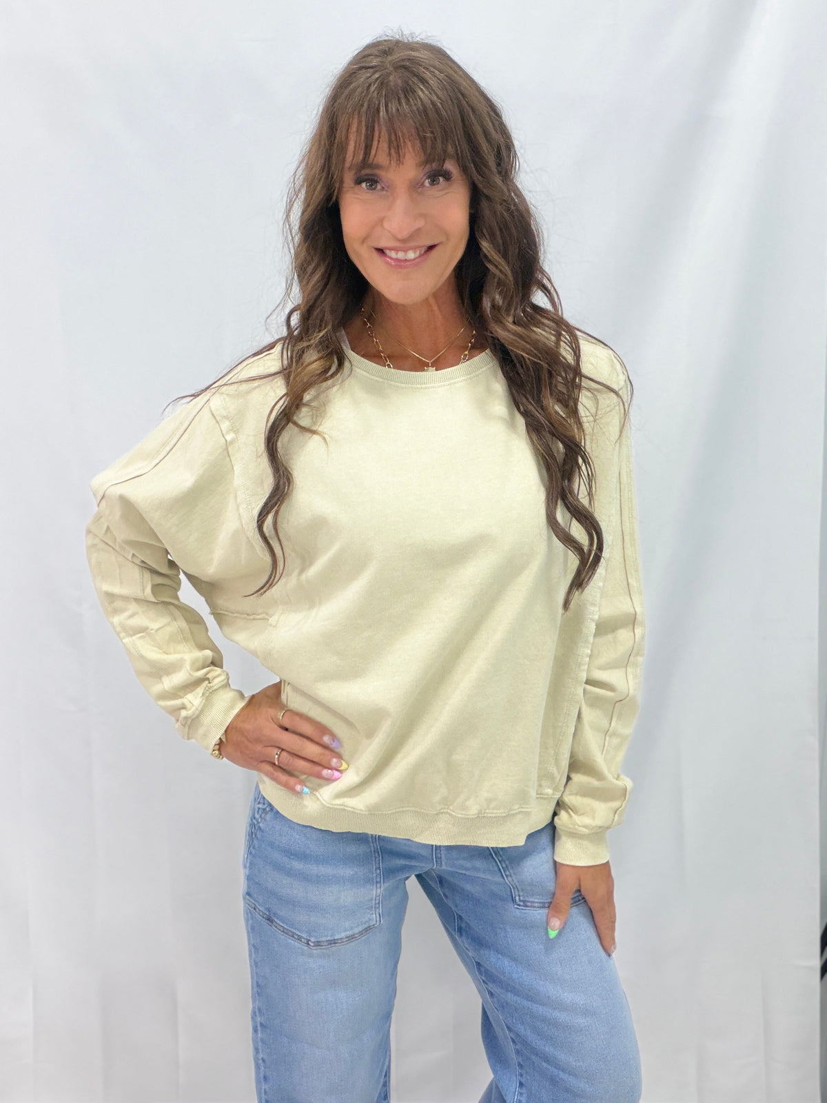 Shooting Star Terry Knit Top In 3 Colors *Final Sale*