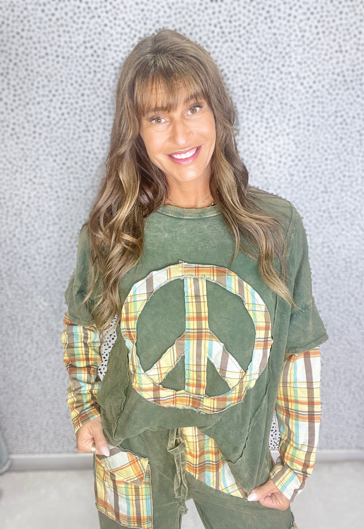 All Play No Rules Patchwork Top In 2 Colors *Final Sale*