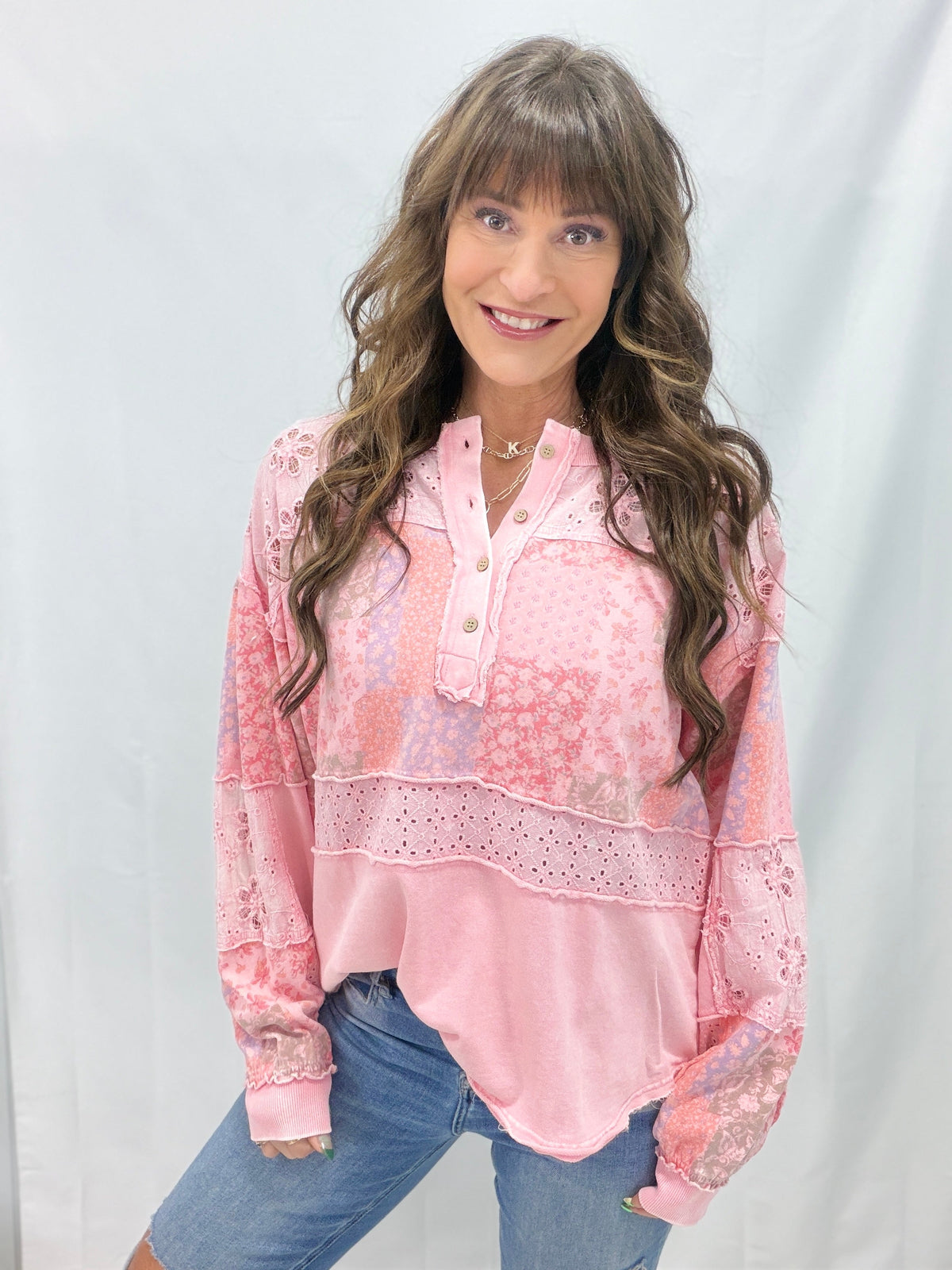 Wildflower Whisper Patch Top In 4 Colors