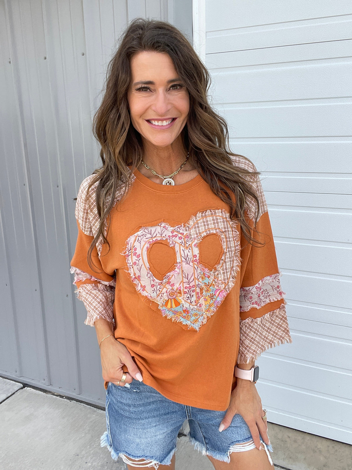 Heart To Heart Cotton Terry Pullover In 4 Colors: Camel, Sage, Crimson, Oatmeal *Final Sale*