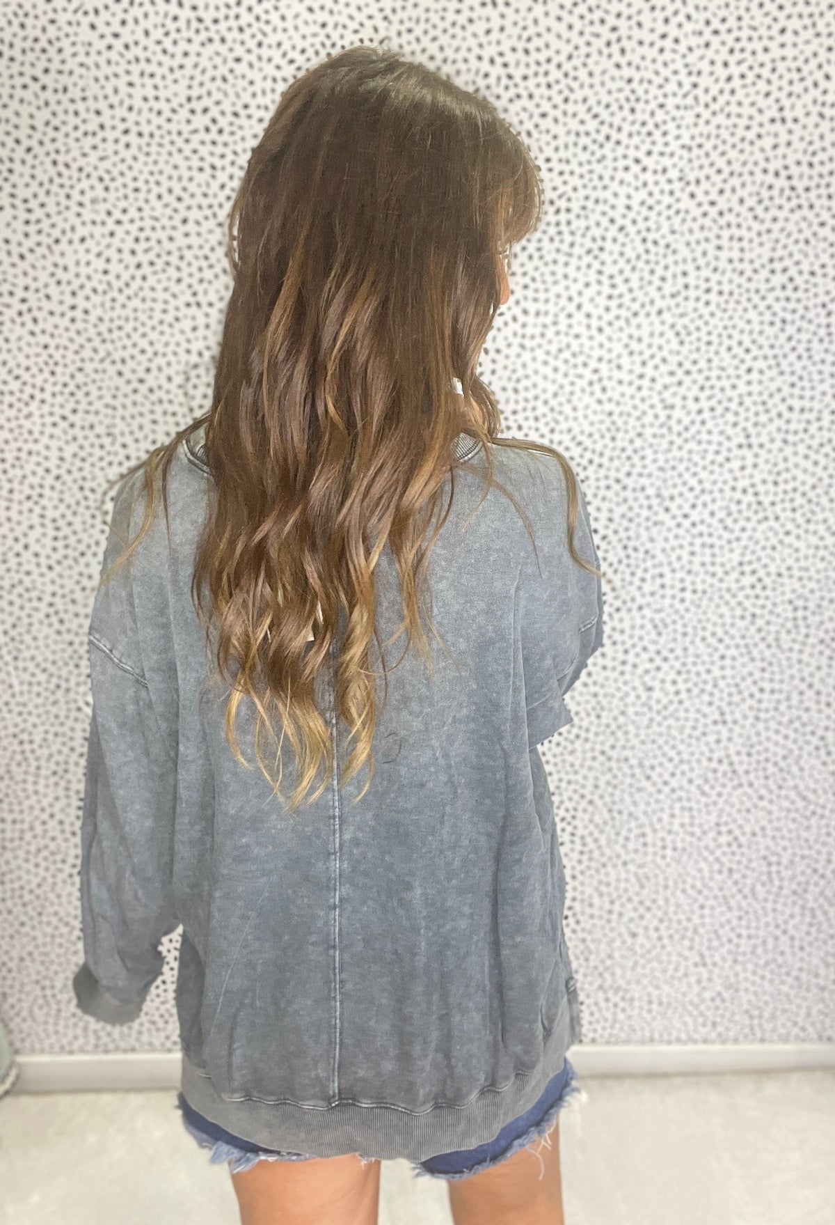Curvy Pure Happiness Mineral Washed Pullover