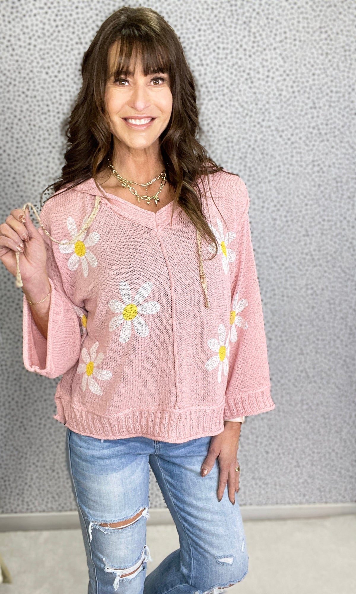 POL Summer Flower Lightweight Sweater Hoodie In 6 Colors *Final Sale*