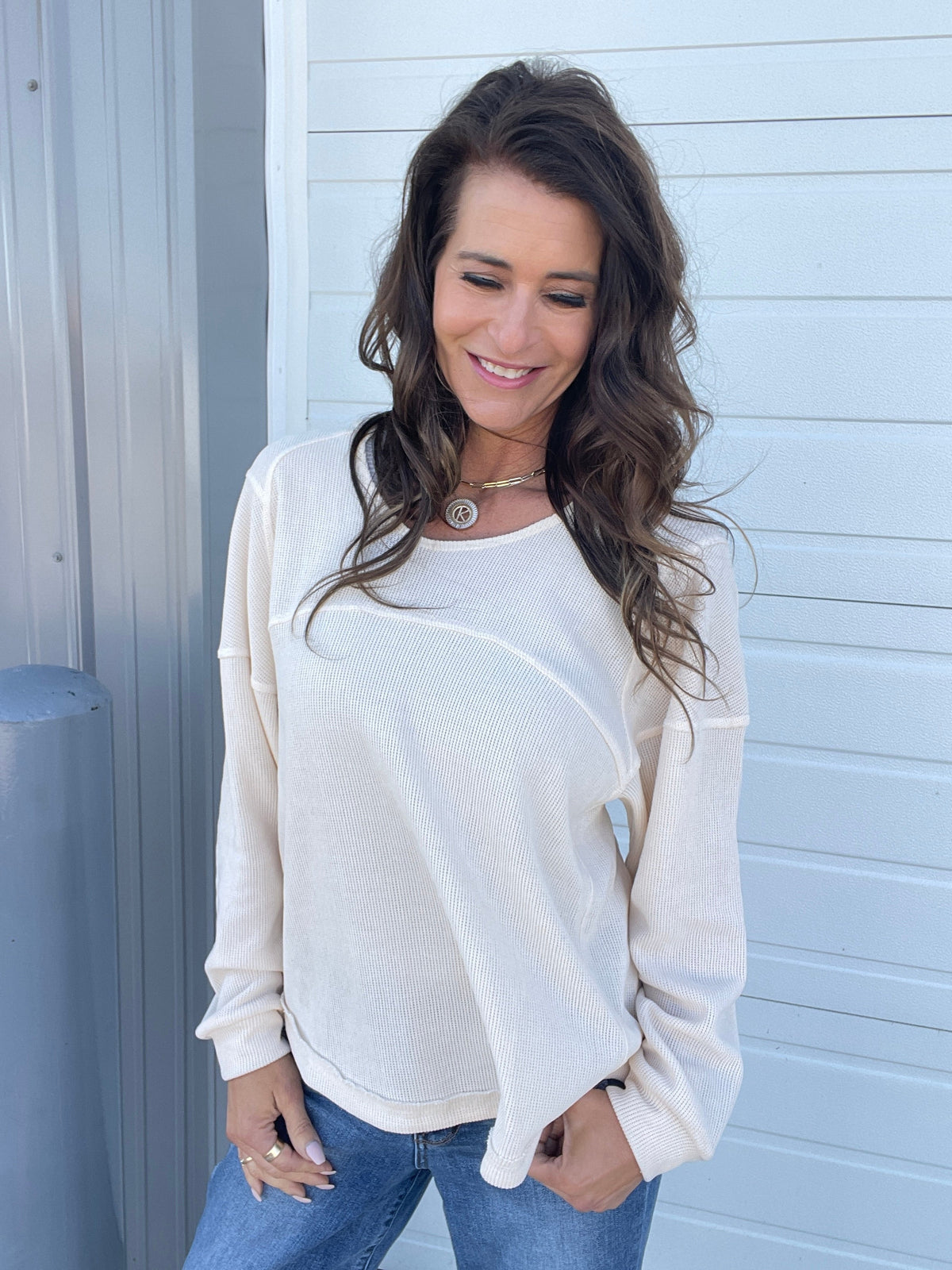 Stick Season Long Sleeve Soft Knit Top In 2 Colors