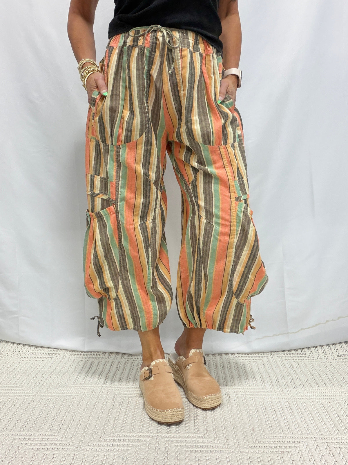 Feeling Dreamy Parachute Pants In Sunset