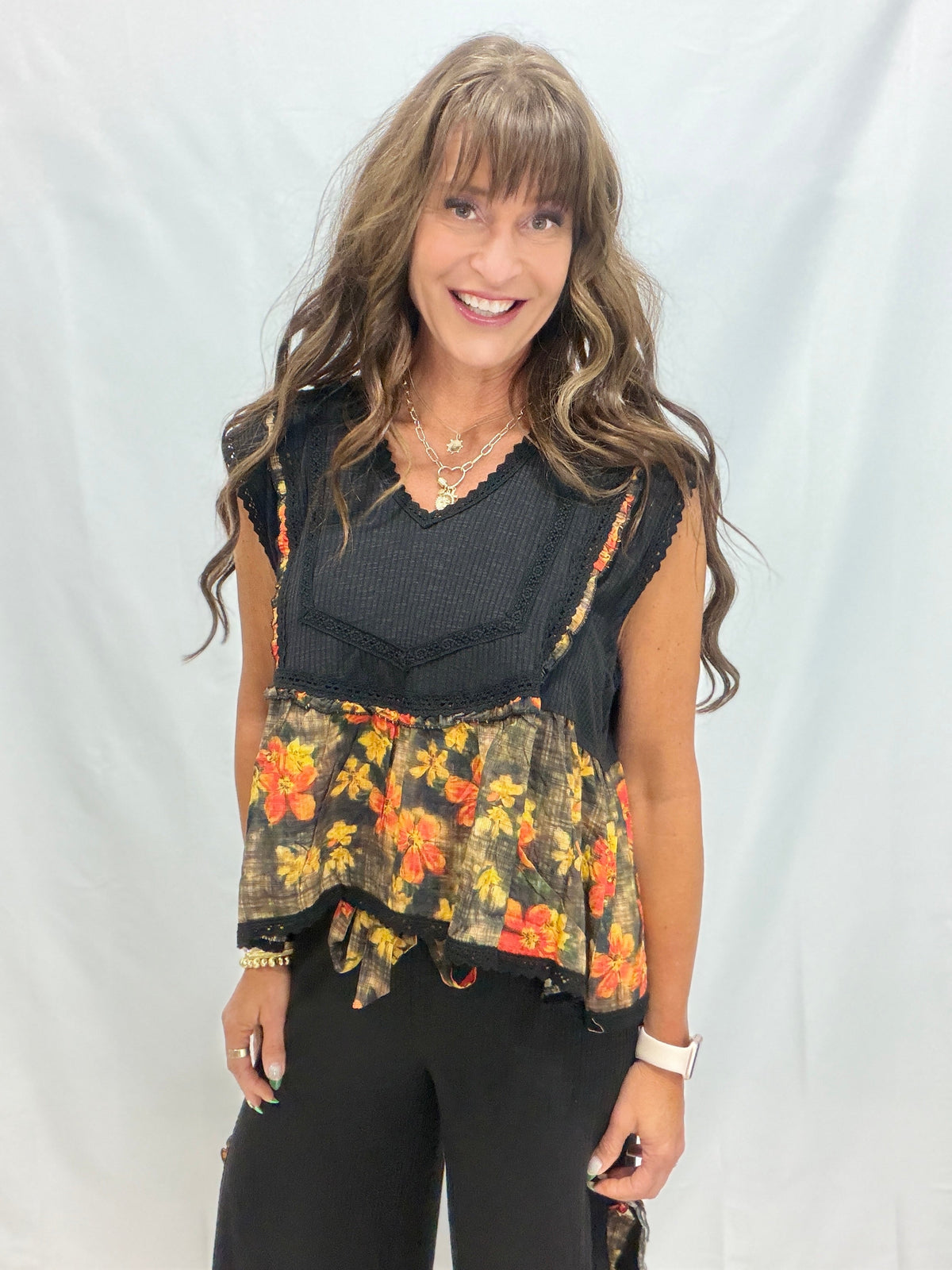 POL Home Sweet Harmony Sleeveless Trim Detail Top In 3 Colors