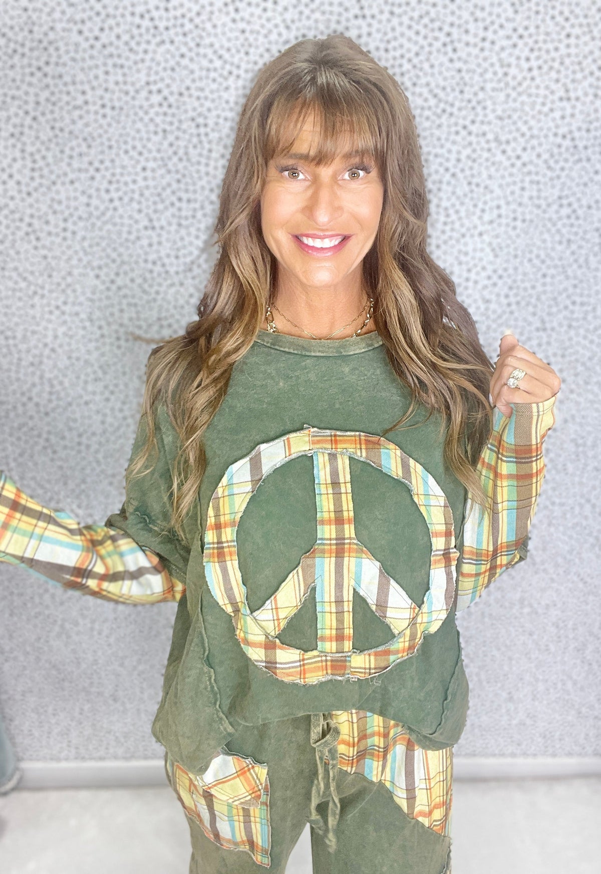 All Play No Rules Patchwork Top In 2 Colors *Final Sale*