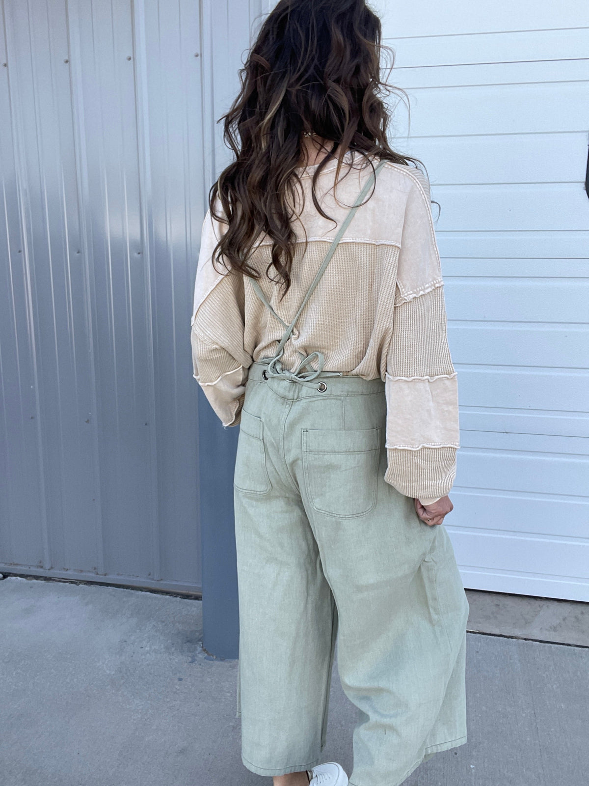 Heartbreaker Washed Twill Overalls In 2 Colors: Mocha, Sage *Final Sale*