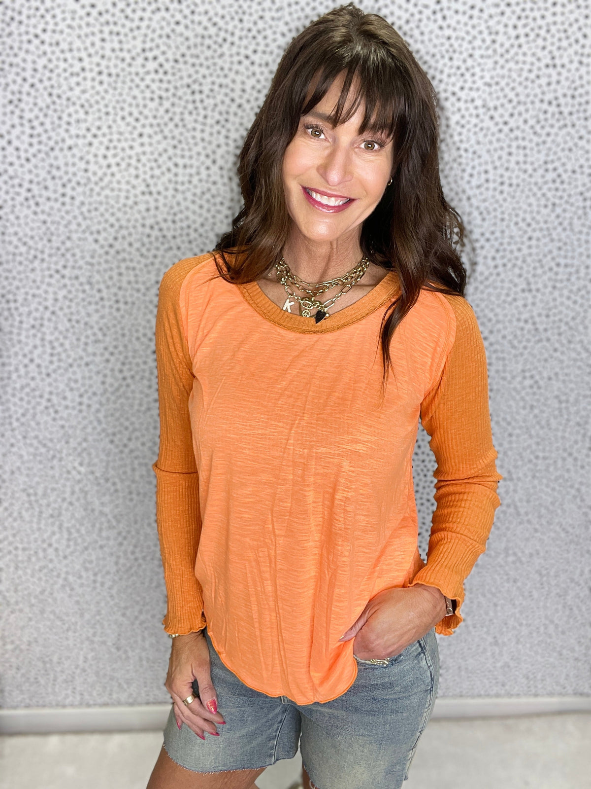 POL Free To Do It All Raglan Sleeve Top In 2 Colors *Final Sale*