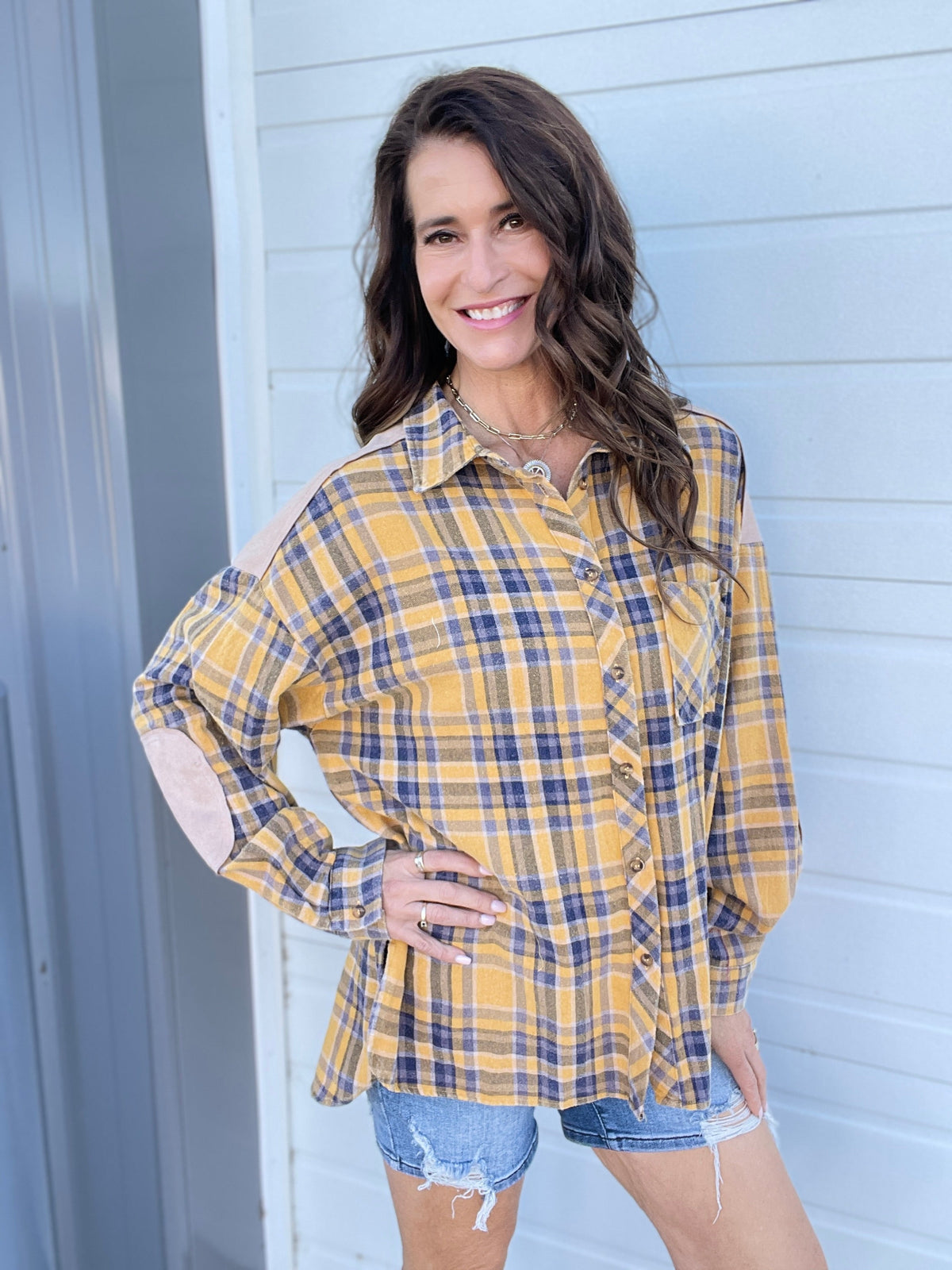 Drifting Away Plaid Button Down Top *Final Sale*