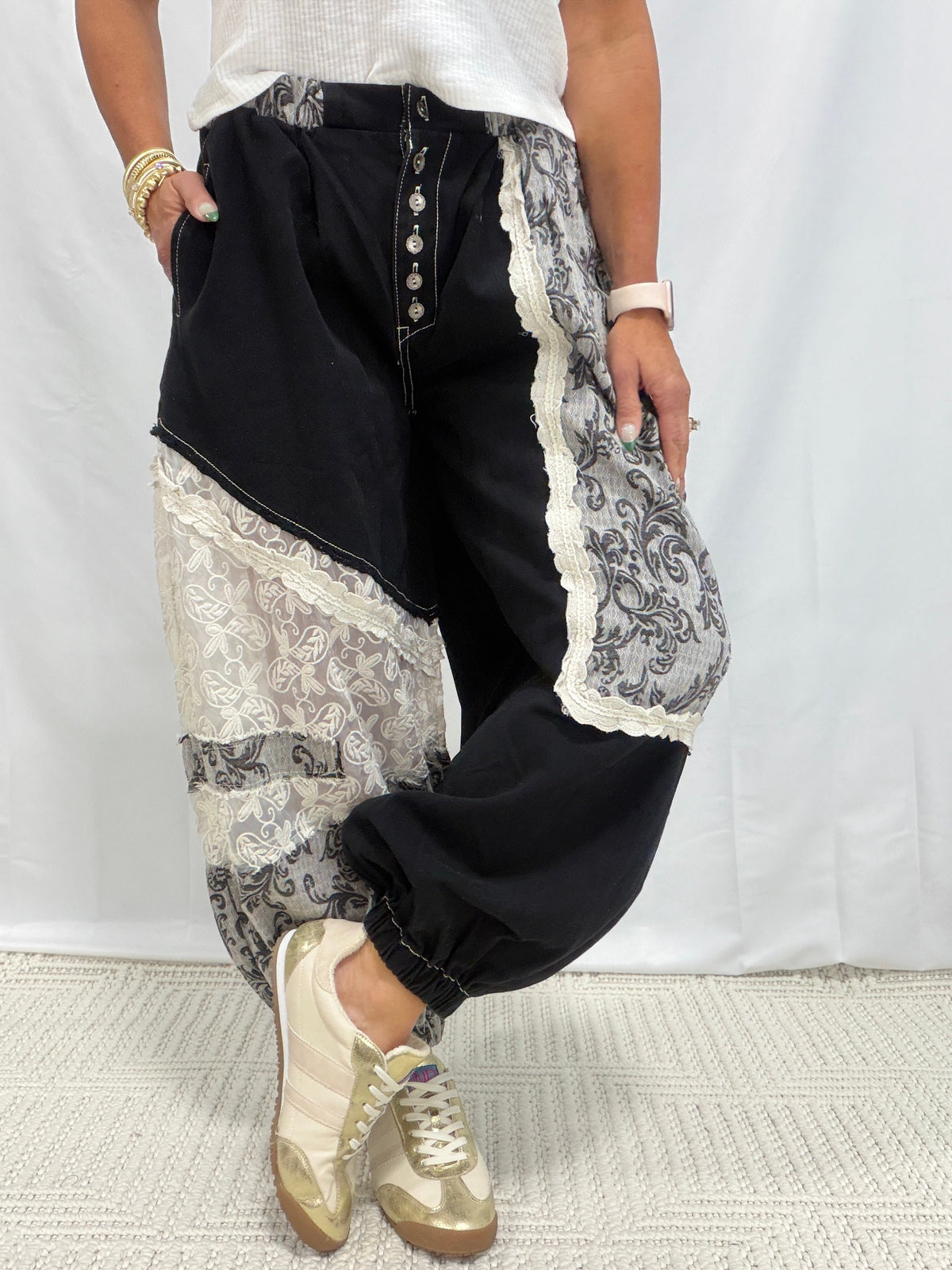 POL You Make Me Forget Crochet Accent Bottoms In 2 Colors