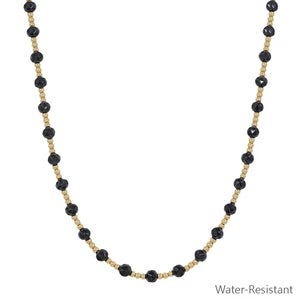 Water Resistant Crystal Beaded 16"-18" Necklace In 2 Colors *Final Sale*