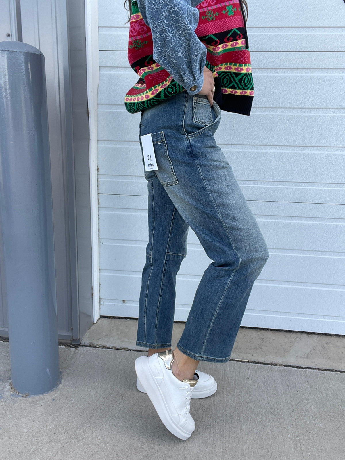 Mica Becca Super High Barrel Leg Jeans 227 In 2 Colors