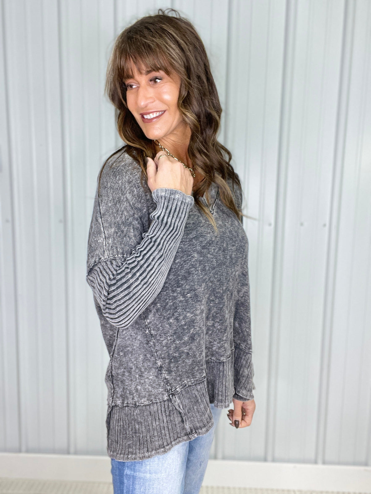 Sierra Mineral Wash Deep V Top in 3 Colors