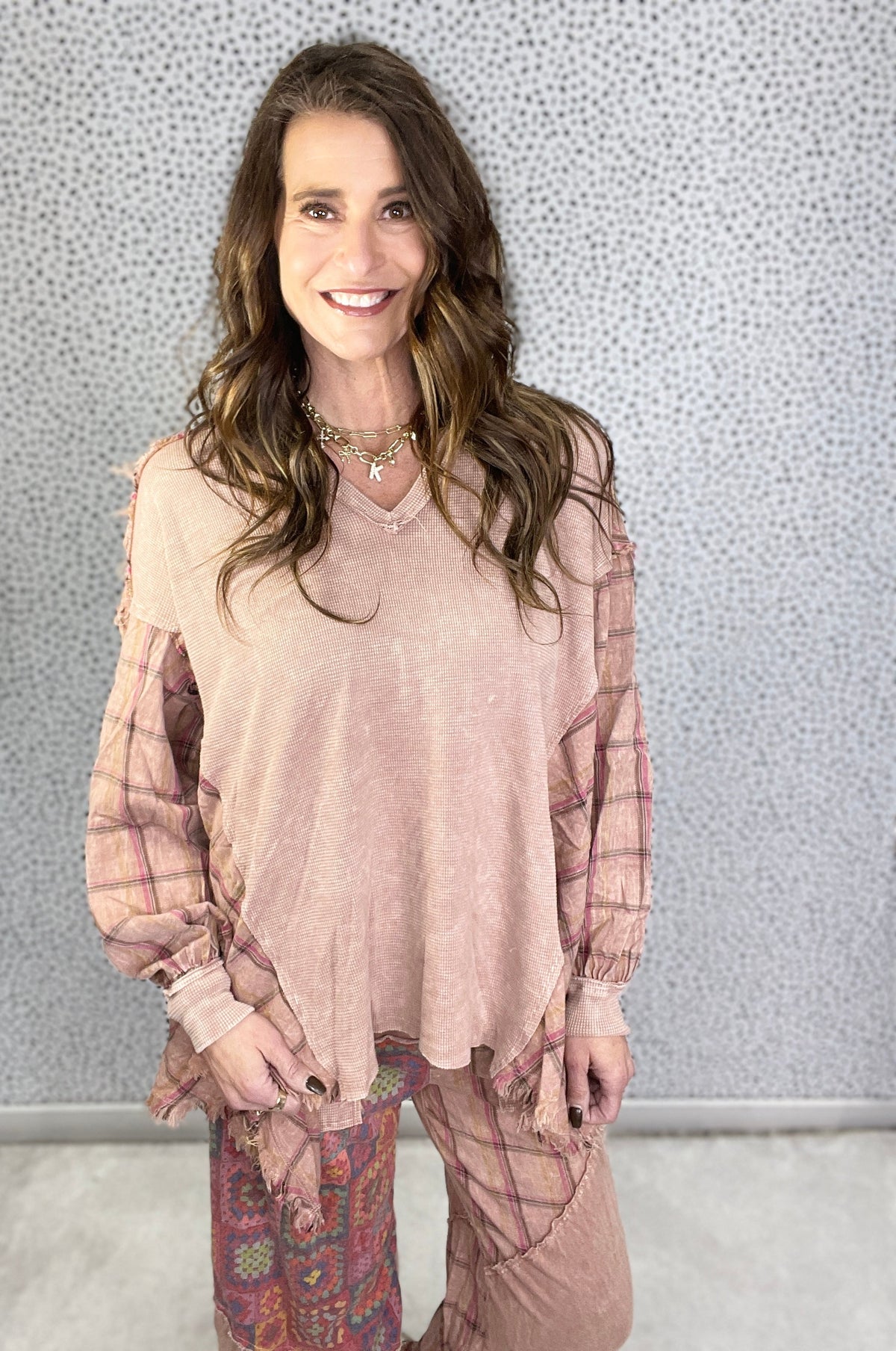 Come As You Are Mineral Washed Plaid Flannel Top In 2 Colors *Final Sale*