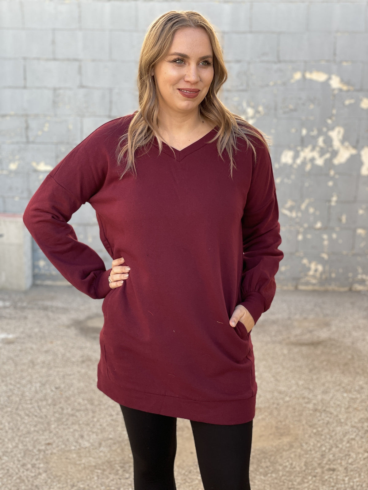 Newest Obsession Burgundy Sweatshirt *Final Sale*