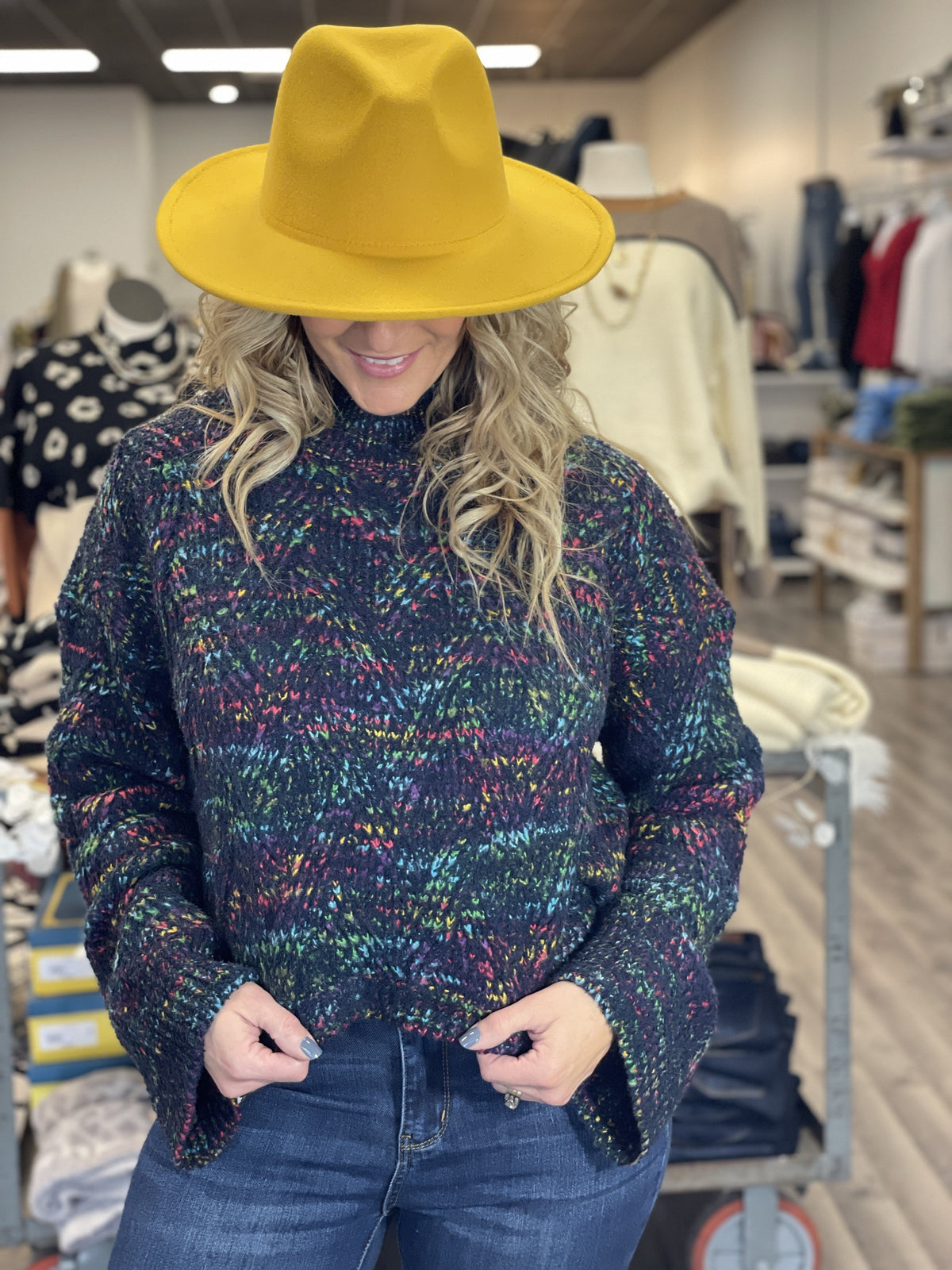 Pol Rainbow Sprinkles Sweater In 2 Colors *Final Sale*