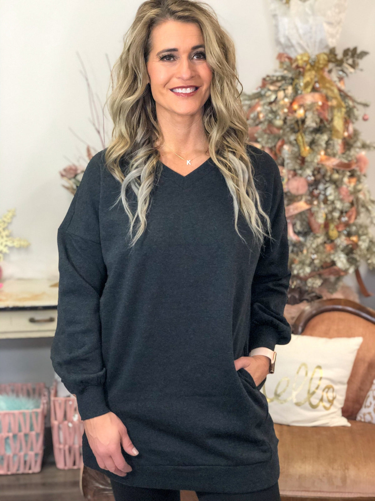 Newest Obsession Charcoal Sweatshirt *Final Sale*