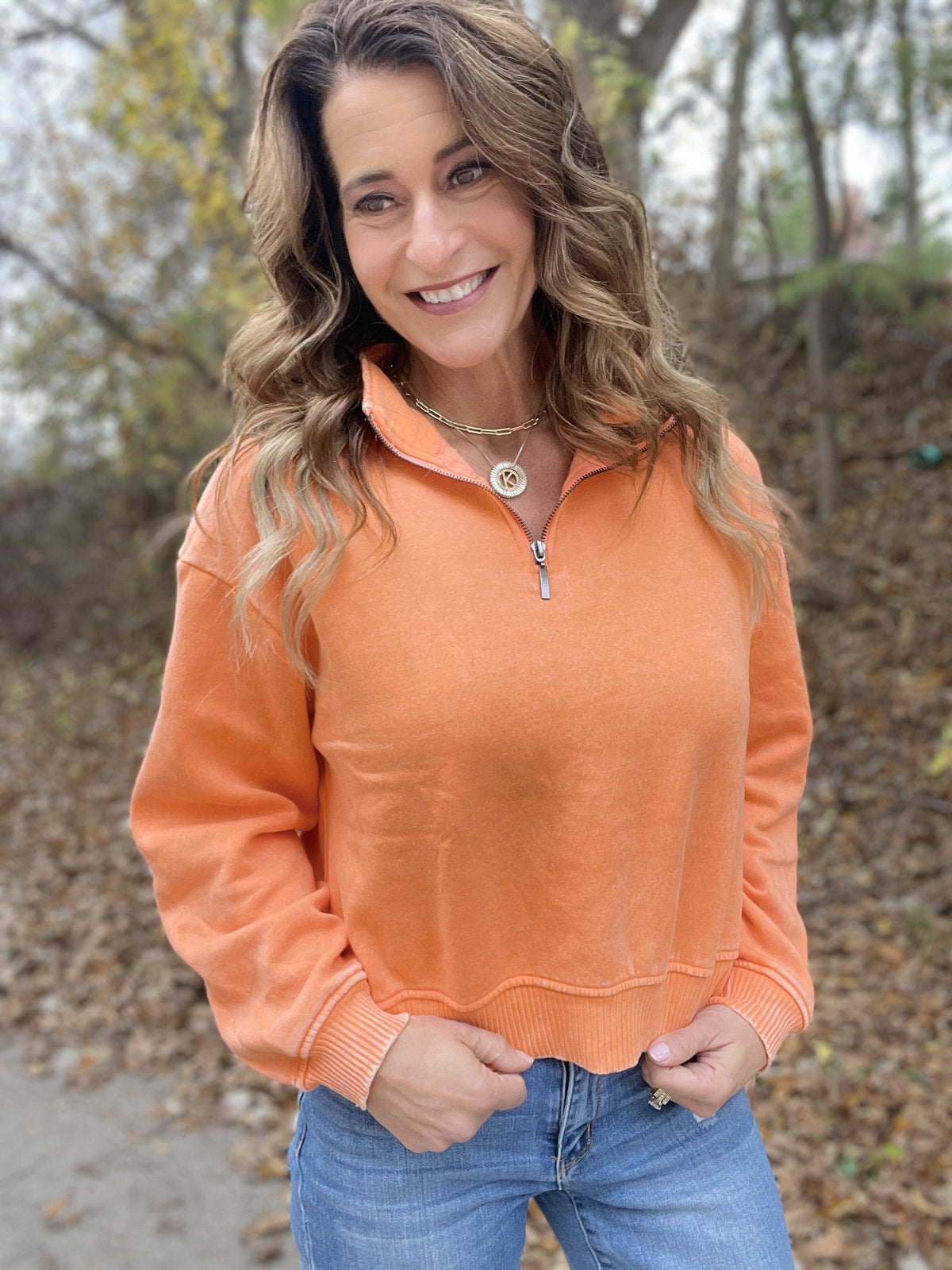 Day In The Park Half Zip Cozy Pullover In 4 Colors *Final Sale*
