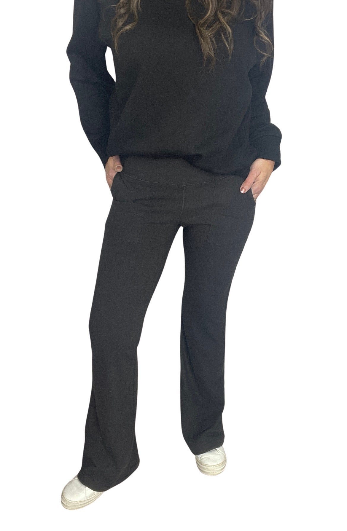 Luxi Rib Brushed High Rise Flare Legging Pant