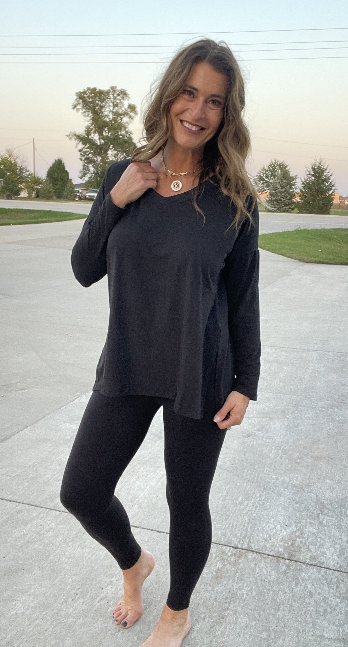 Buttery Soft Lounge Wear Set V Neck *Final Sale*