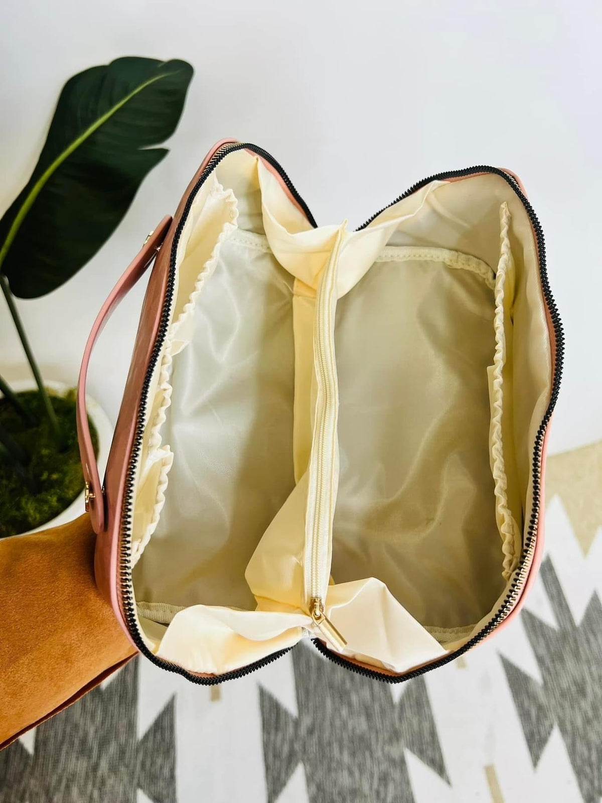 Checkered Makeup Cosmetic Bag